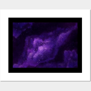 Purple Cosmic Galaxy Posters and Art